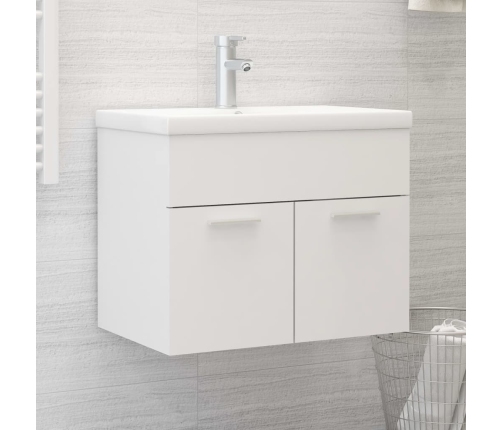 Mueble con lavabo madera de ingeniería blanco