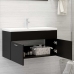 Mueble con lavabo madera de ingeniería negro