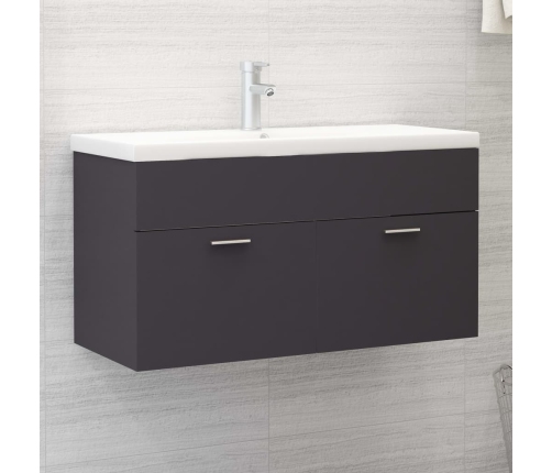 Mueble con lavabo madera de ingeniería gris