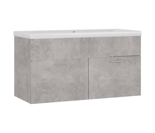 Mueble con lavabo madera de ingeniería gris hormigón