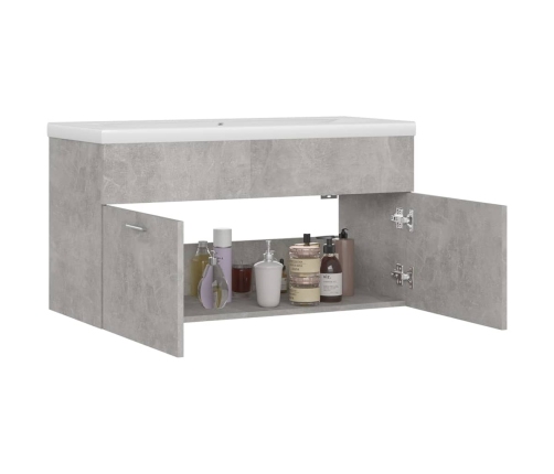 Mueble con lavabo madera de ingeniería gris hormigón