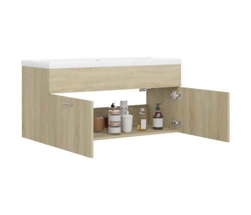 Mueble con lavabo madera de ingeniería roble Sonoma