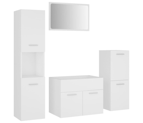 Conjunto de muebles de baño aglomerado blanco