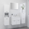 Conjunto de muebles de baño aglomerado blanco