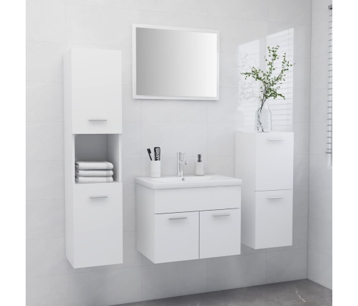 Conjunto de muebles de baño aglomerado blanco