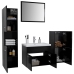 Conjunto de muebles de baño madera contrachapada negro