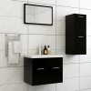 Conjunto de muebles de baño madera de ingeniería negro