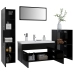 Conjunto de muebles de baño aglomerado negro