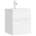 Mueble con lavabo blanco madera contrachapada