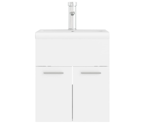 Mueble con lavabo blanco madera contrachapada