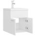 Mueble con lavabo blanco madera contrachapada