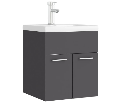 Mueble con lavabo madera de ingeniería gris