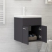 Mueble con lavabo madera de ingeniería gris