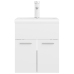 Mueble con lavabo aglomerado blanco brillante