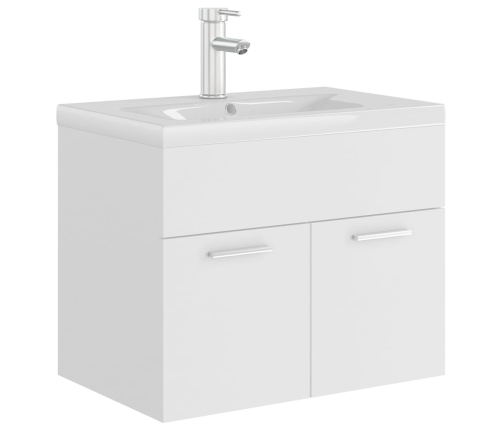 Mueble con lavabo madera de ingeniería blanco