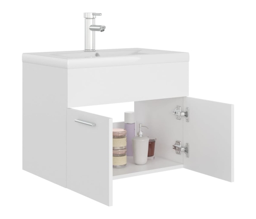 Mueble con lavabo madera de ingeniería blanco