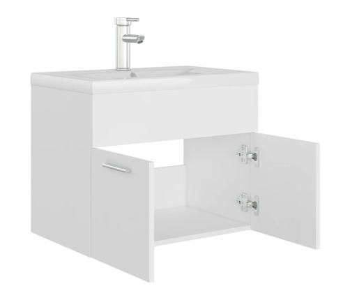 Mueble con lavabo madera de ingeniería blanco