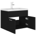 Mueble con lavabo madera de ingeniería negro