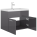 Mueble con lavabo madera de ingeniería gris brillo