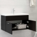 Mueble con lavabo madera de ingeniería negro