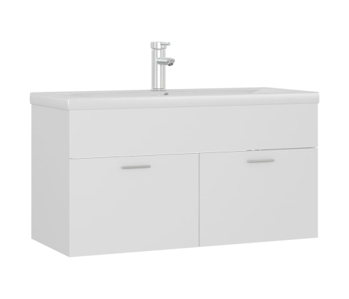 Mueble con lavabo madera de ingeniería blanco