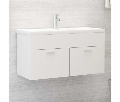 Mueble con lavabo madera de ingeniería blanco