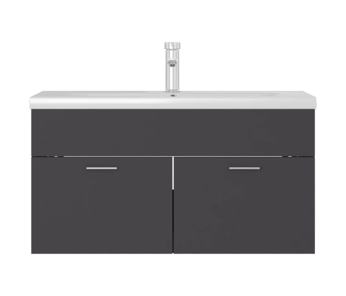 Mueble con lavabo madera de ingeniería gris