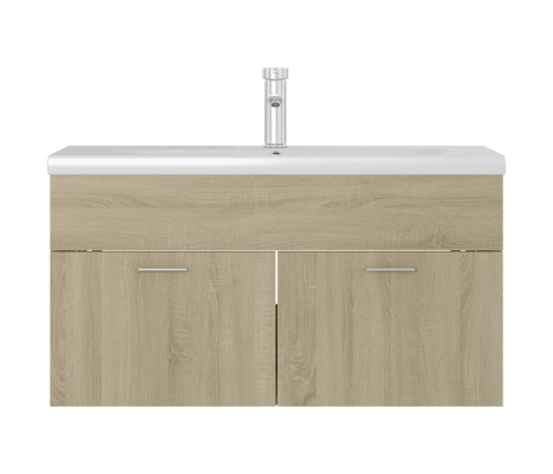 Mueble con lavabo madera de ingeniería roble Sonoma