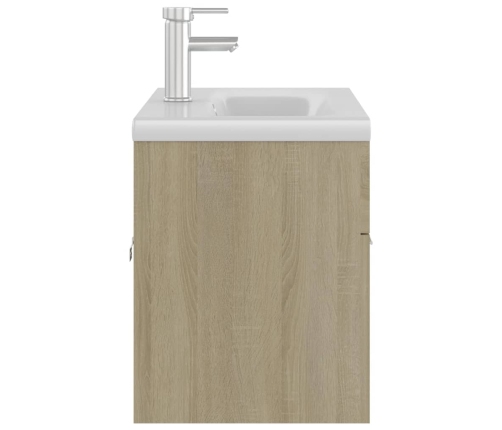 Mueble con lavabo madera de ingeniería roble Sonoma