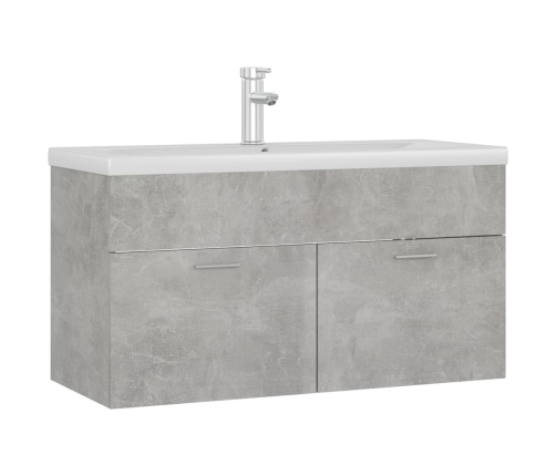 Mueble con lavabo madera de ingeniería gris hormigón