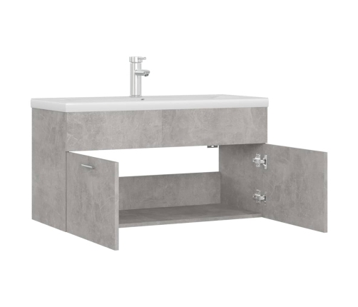 Mueble con lavabo madera de ingeniería gris hormigón