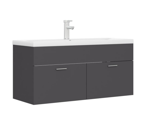 Mueble con lavabo madera de ingeniería gris