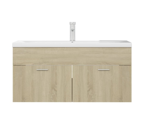 Mueble con lavabo madera de ingeniería roble Sonoma