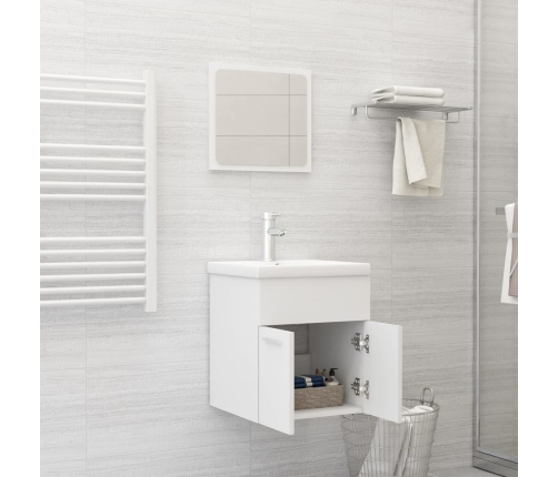 Conjunto de muebles de baño madera contrachapada blanco