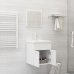 Conjunto de muebles de baño madera contrachapada blanco