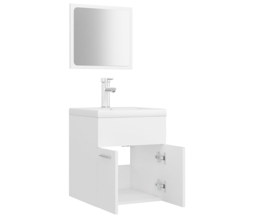 Conjunto de muebles de baño madera contrachapada blanco