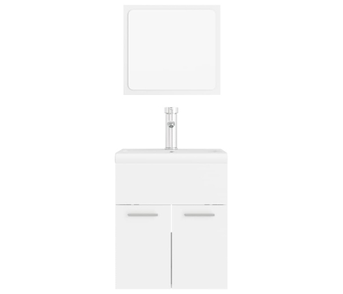 Conjunto de muebles de baño madera contrachapada blanco