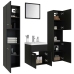 Conjunto de muebles de baño aglomerado negro