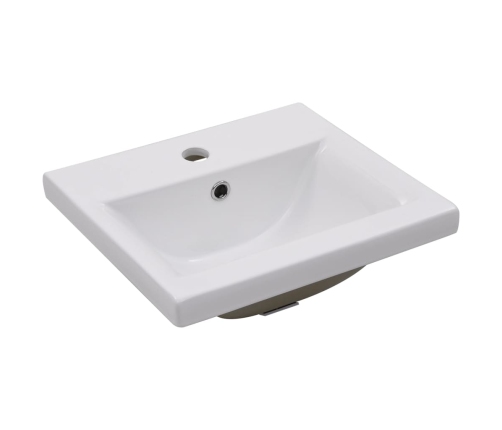 Mueble con lavabo negro madera contrachapada