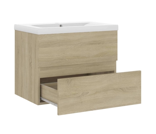 Mueble con lavabo madera de ingeniería roble Sonoma