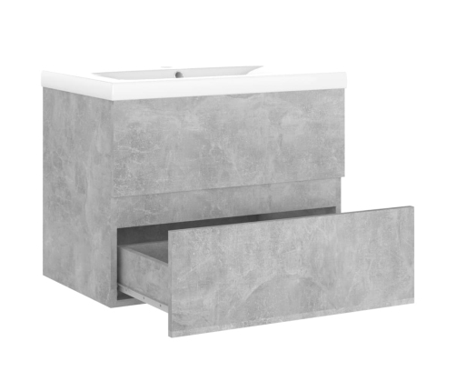 Mueble con lavabo madera de ingeniería gris hormigón