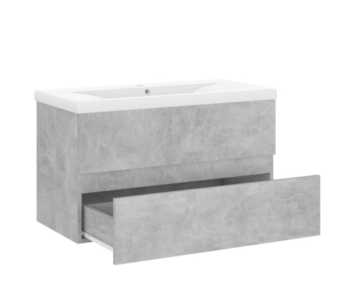 Mueble con lavabo madera de ingeniería gris hormigón