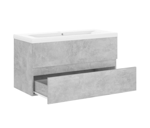 Mueble con lavabo madera de ingeniería gris hormigón