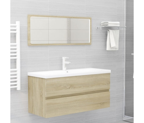 Mueble con lavabo madera de ingeniería roble Sonoma