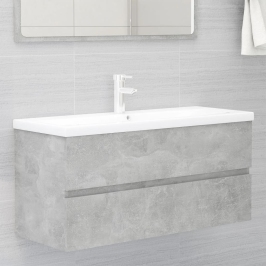 Mueble con lavabo madera de ingeniería gris hormigón