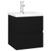 Mueble con lavabo negro madera contrachapada