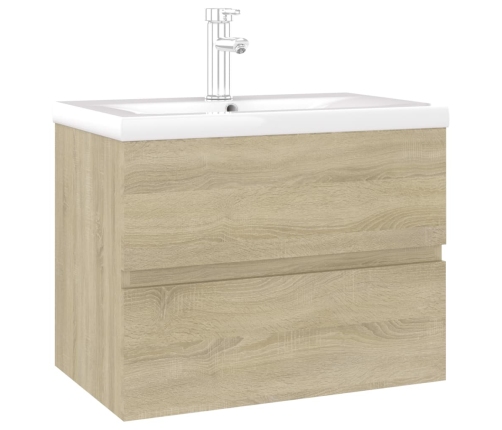 Mueble con lavabo madera de ingeniería roble Sonoma