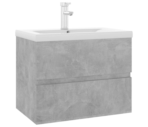 Mueble con lavabo madera de ingeniería gris hormigón