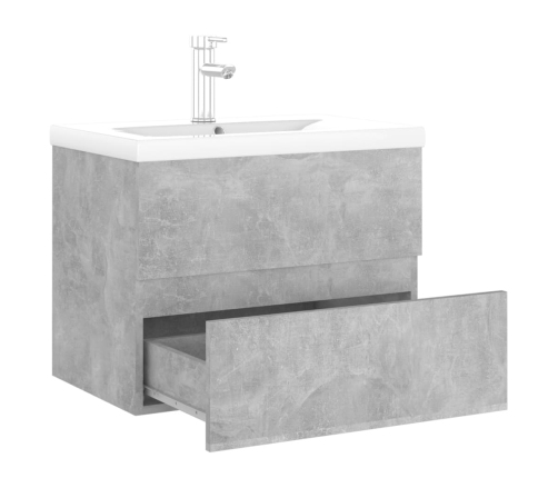 Mueble con lavabo madera de ingeniería gris hormigón