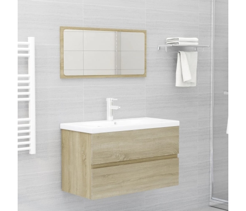 Mueble con lavabo madera de ingeniería roble Sonoma